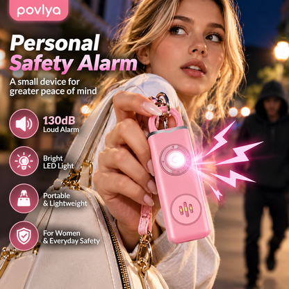 💕 Personal Safety Alarm Keychain ✨ Loud Siren & LED Light for Peace of Mind
