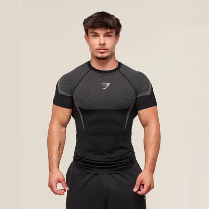 💪 Men's Athletic Compression T-Shirt – Quick-Dry Breathable Gym Tee🏋️‍♂️