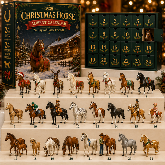🐴 24-Day Christmas Horse Lovers Advent Calendar – Collectible Stable Keepsake 🎁