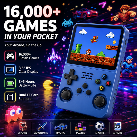 🌟 FIRST 100 ORDERS - 50% OFF |🎮 16,000+ Games Retro Handheld Console with 3.5” IPS Screen