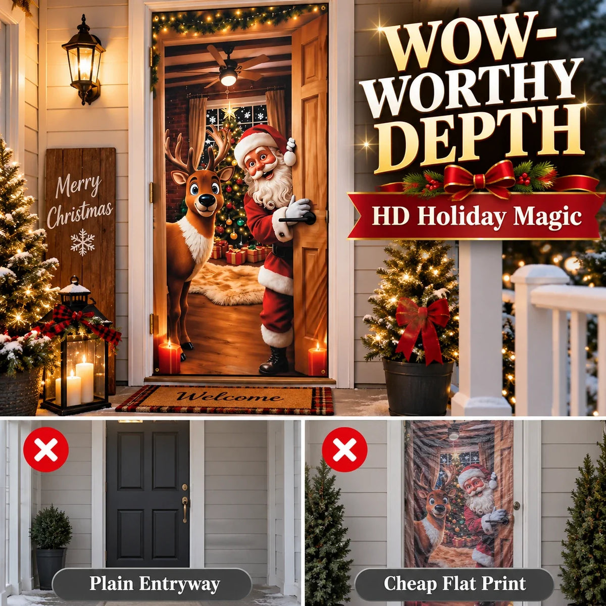 Magical Christmas Door Cover & Holiday Party Banner 🎄