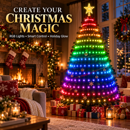 ✨ Smart RGB LED Christmas Tree with App & Music Sync Control 🎄