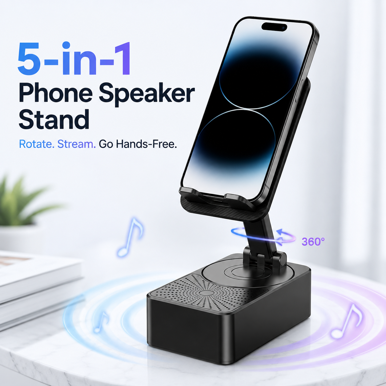 📱 5-in-1 Phone Speaker Stand