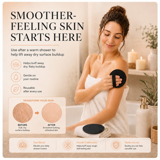 ✨ SilkGlow Deep Exfoliating Bath Pad — Instant Dead Skin & Strawberry Skin Remover 🍑🛁