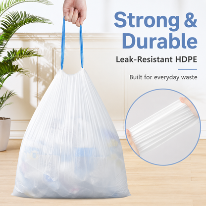 🏡 Heavy-Duty 4-Gallon Drawstring Trash Bags