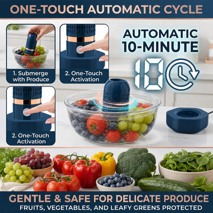 🥦 Portable Electrolysis Produce Cleaner – 10-Min Fruit & Veggie Wash