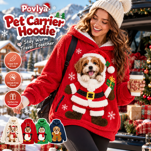 🎄 Christmas Pet Carrier Jumpsuit ✨ Keep Your Furry Friend Close This Holiday!