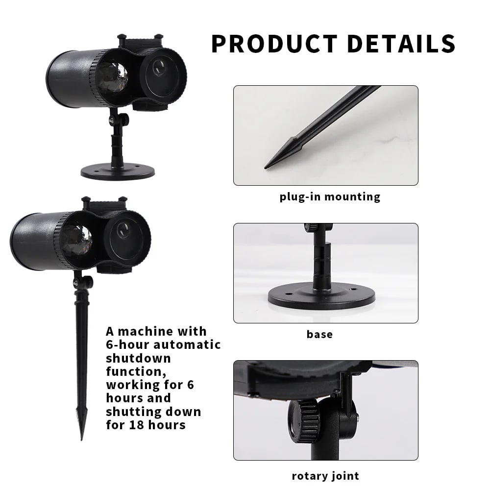 👻 Halloween Outdoor Projection Light – 10 Spooky Patterns For Instant Party Decor 🎃