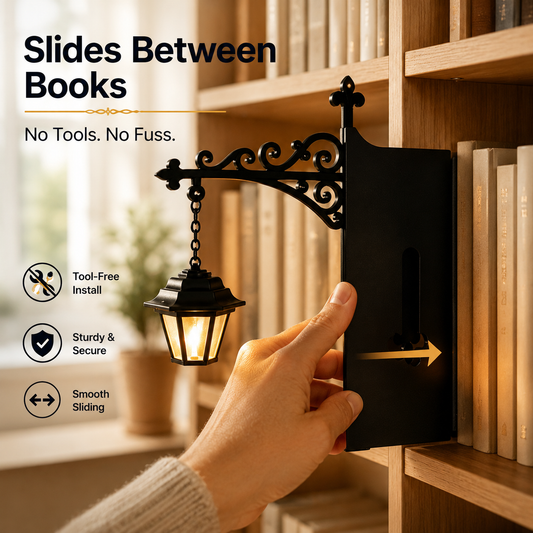 Vintage LED Library Lantern 📚 Cozy Bookshelf Light & Gift For Book Lovers
