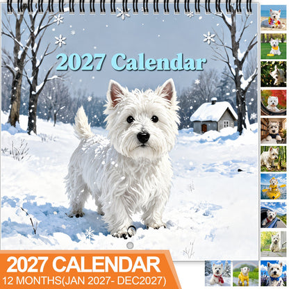 🐶 2027 West Highland White Terrier Calendar – 12 Months of Charming Dog Portraits & Happy Moments
