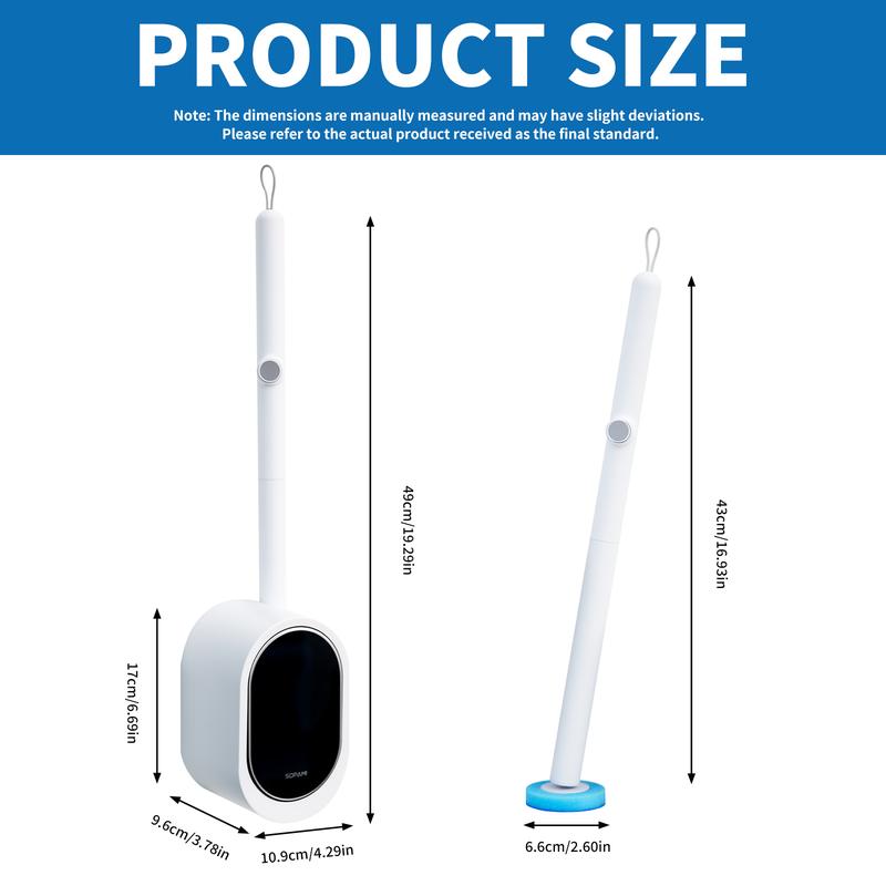 🧼 Disposable Toilet Cleaning Wand Kit Wall Mounted Caddy Storage Holder with Refills 🚽