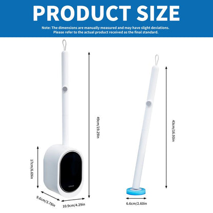 🧼 Disposable Toilet Cleaning Wand Kit Wall Mounted Caddy Storage Holder with Refills 🚽