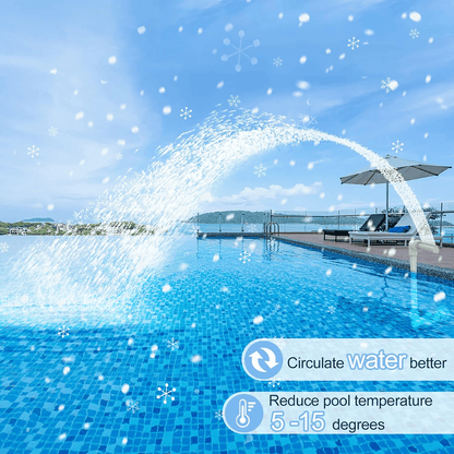 Pool Fountain Waterfall Sprayer – Easy Install Pool Water Feature