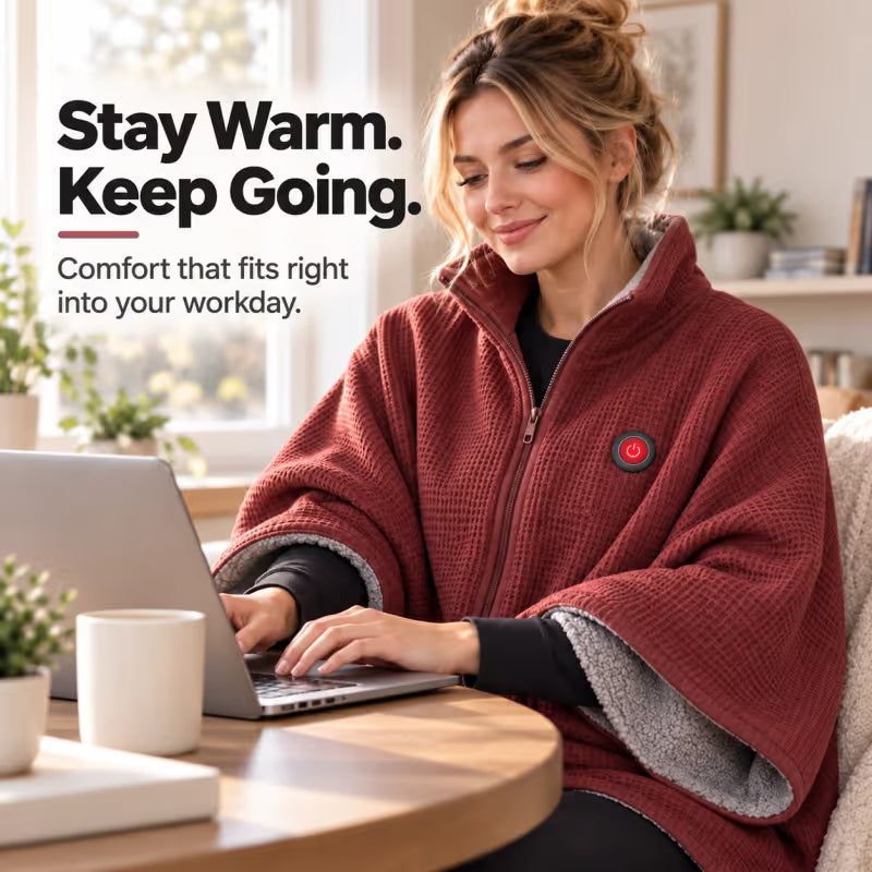 🛋️ Wearable Heated Blanket for Cozy Couch & Desk Comfort 🔥