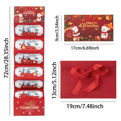 🎁 Foldable Surprise Christmas Cash Gift Envelope – Pop-Up Holiday Money Holder ✨