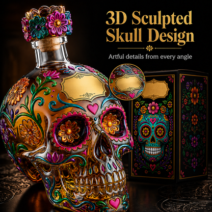 🔥🍷Limited edition Day of the Dead tequila bottle🎁