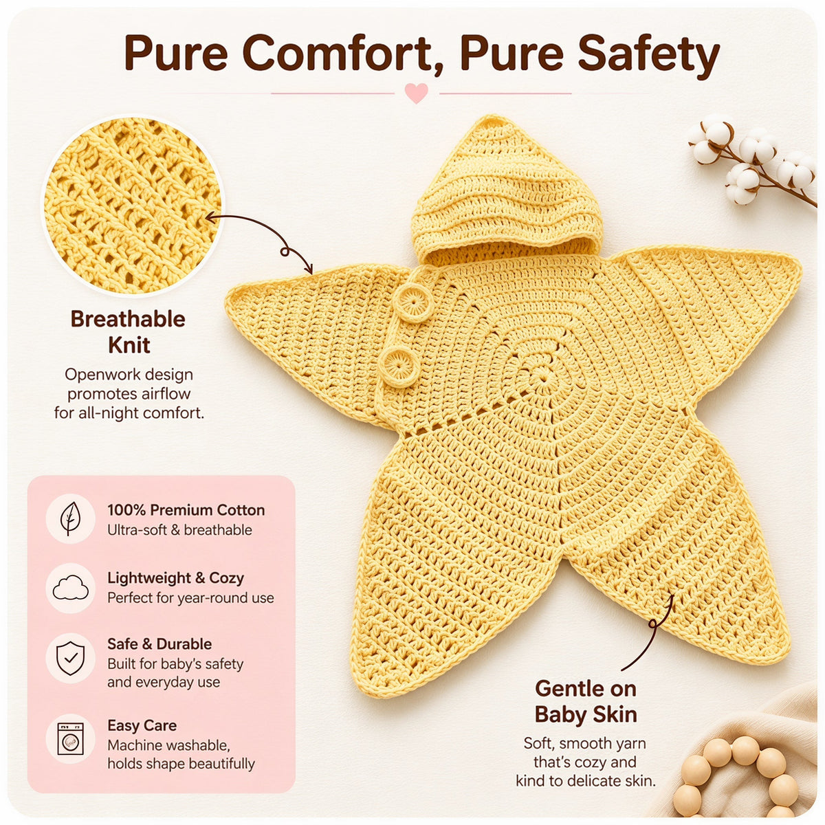 👶Turn Your Little One Into the Cutest Starfish Ever! – Handmade Baby Outfit🥹