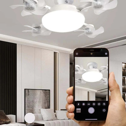 🔥50% OFF TODAY💡 2-in-1 Ceiling Fan Light 🔧No Wiring • No Tools • Just Screw It In