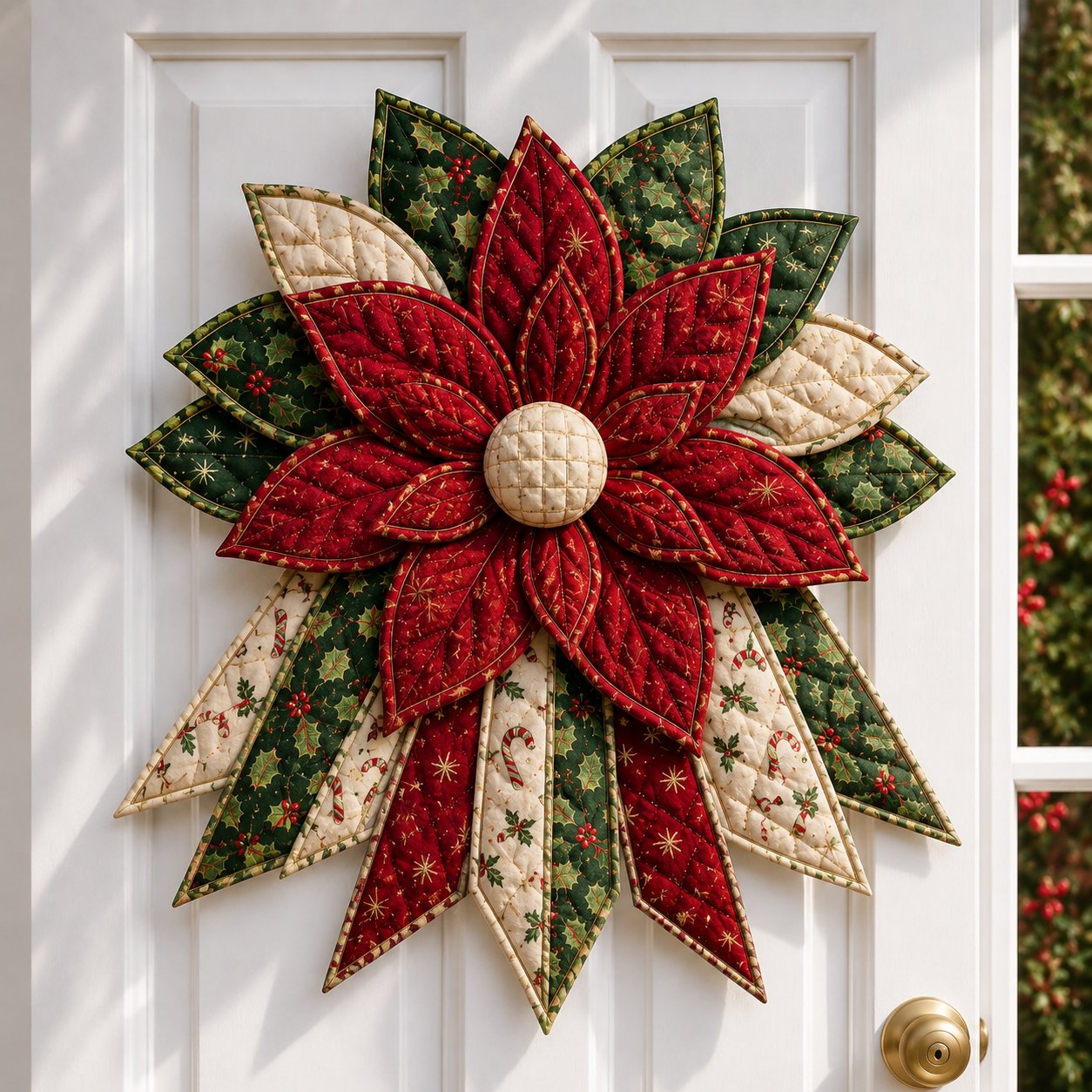 🎄 Oversized Christmas Quilted Door Hanger DIY Sewing Kit (23–25") 🪡