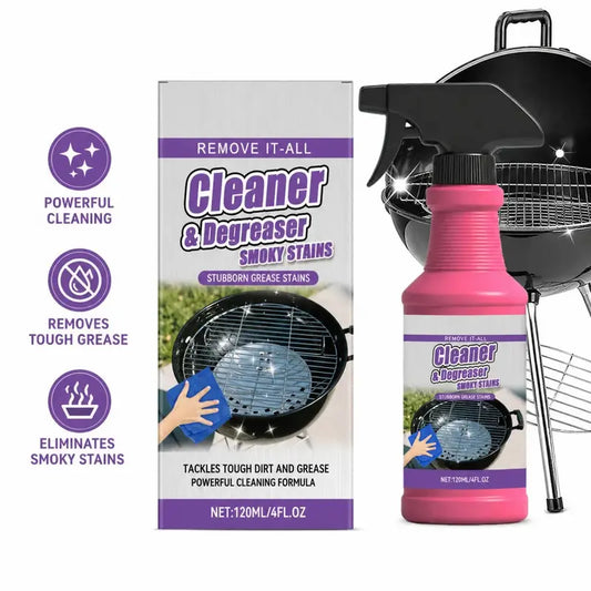 🔥 BBQ Grill Cleaner Spray – Grease & Grime Remover For Post-Cookout Cleanup ✨