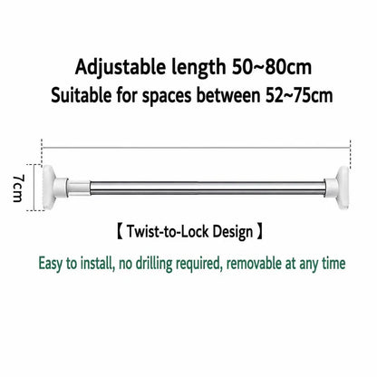 🔥49% OFF TODAY🧺 No-Drill Expandable Closet Rod– No Drilling, Fully Adjustable