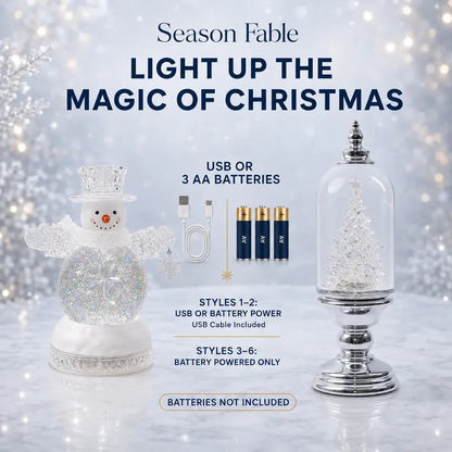 ❄️ Illuminated Musical Christmas Snow Globe Lantern – Swirling Snow, Warm Lights & Festive Music