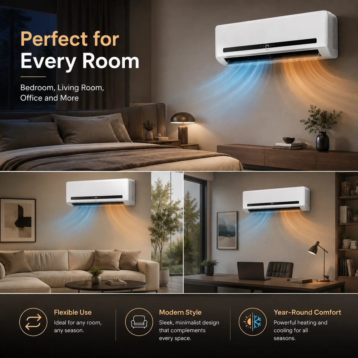🔥 50% OFF – 2-in-1 Wall-Mounted Heater & Air Cooler