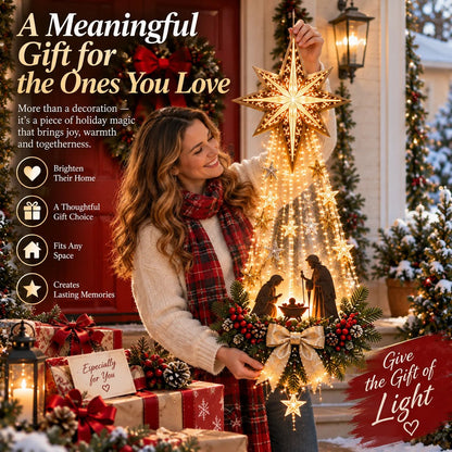 🔥Buy 2 Get 20% OFF🔥✝️ Bethlehem Star of Faith™ – Lighted Nativity Wall Decor✝️✝️