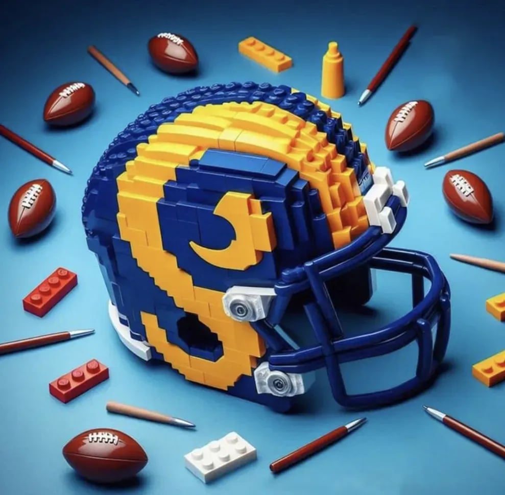 🏈 Football Helmet Building Blocks – 300+ Piece Collectible Model Kit 🎁