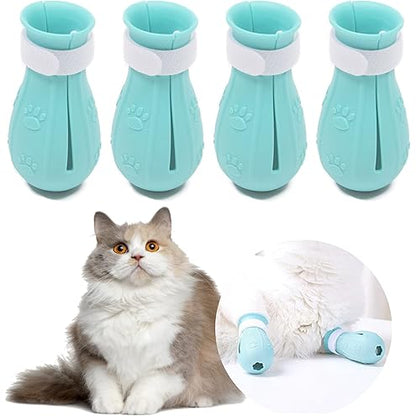Pet Shoes: Scratch-Resistant, Bathing, Medication, and Injection-Safe Silicone Cat Paw Covers (Durable)