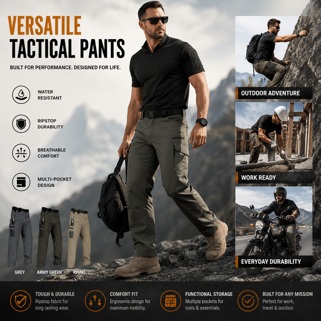 ⏳ [LAST DAY - 55% OFF] 🔥 Indestructible Men's Tactical Pants 🌲
