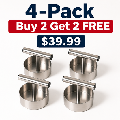 🍔 Stainless Steel Burger Patty Press Set – 85mm T-Handle Meat Mold Maker 🔥