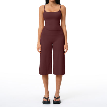 🧘 Women's 2-Piece Tank & Cropped Wide-Leg Activewear Set ✨