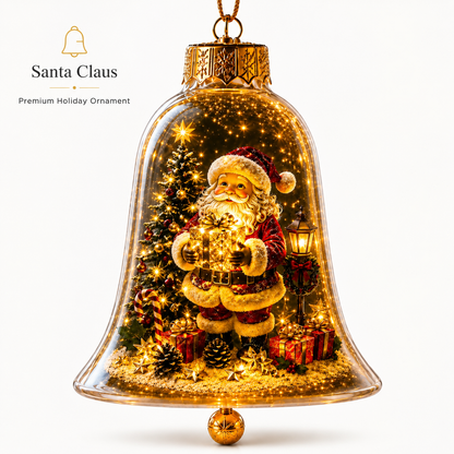 🎄 Christmas Bell Hanging Ornament with Miniature Scene – 3D Storybook Holiday Baubles 🔔