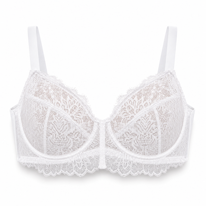 🌸 Full-Coverage Lace Minimizer Bra with Plush Underwire & Smoothing U-Back ✨