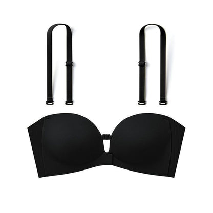 ✨ Convertible Strapless Push Up Bra Front Buckle Non Slip Invisible Lingerie 💃
