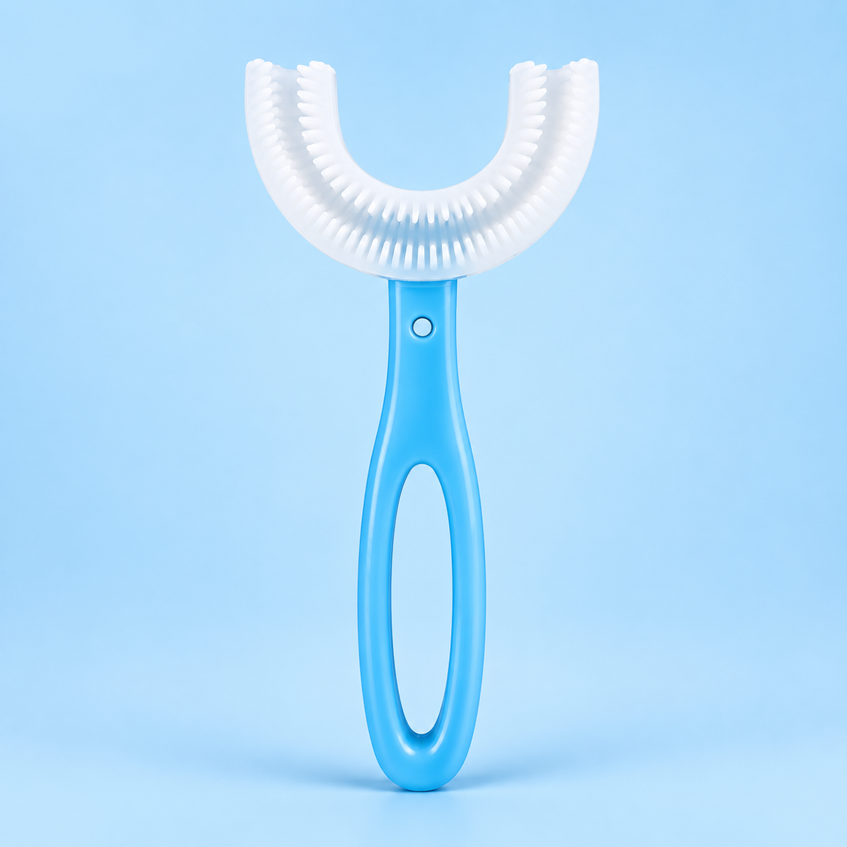 🦷 Kids 360° U-Shaped Oral Care Toothbrush – Gentle Silicone Training Brush ✨