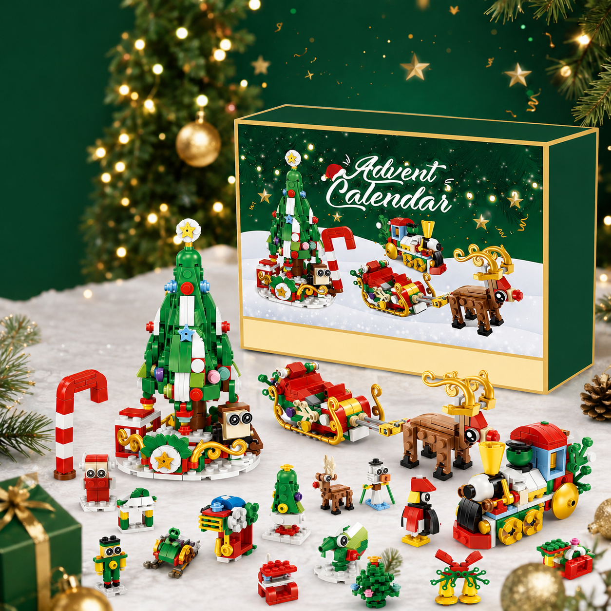 🎄 24-Day Christmas Building Blocks Advent Calendar Gift Set 🎅
