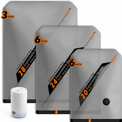 🚀 Wireless Compression Bags with Mini Pump – Save 70% Space 🧳✨