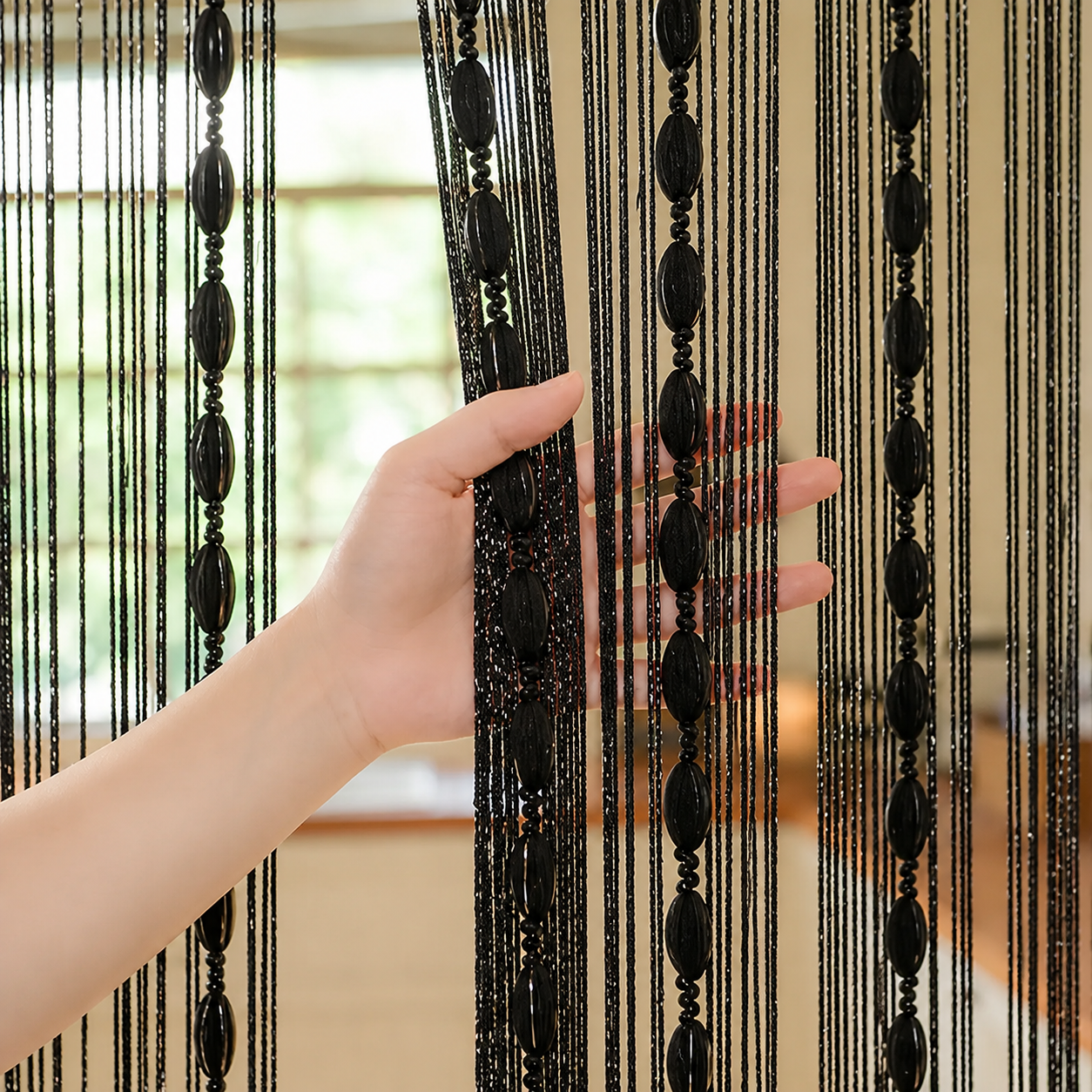 ✨ Elegant Beaded String Door Curtain 🚪