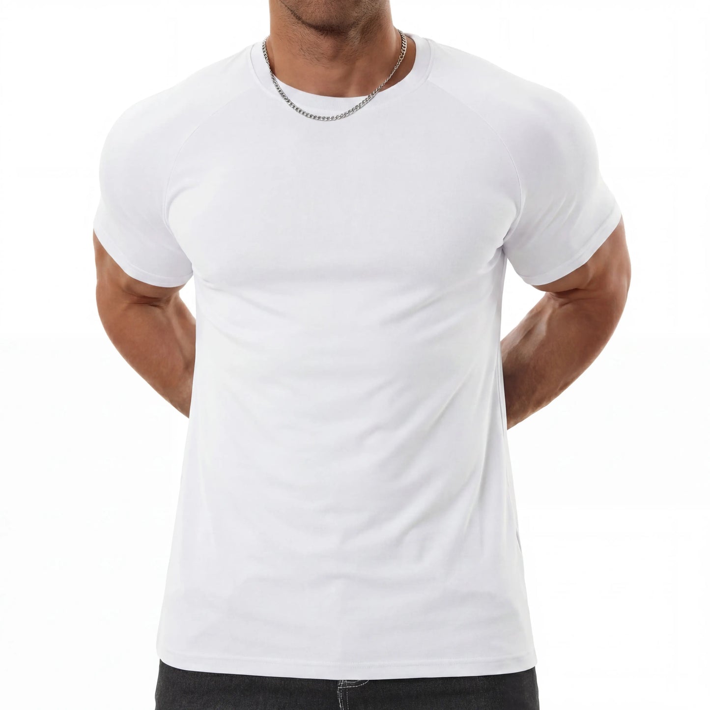 👕 Men Slim-Tapered Raglan T-Shirt Premium Wrinkle-Resistant Breathable Tee ⚡