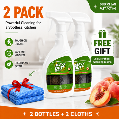 🏆 52K+ Sold | 🍑 Peach Kitchen Degreaser Foam Spray — Tough Grease Remover | 500ml