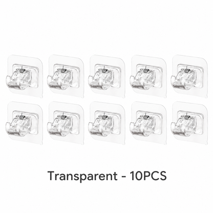 ✨ Clear Adjustable Curtain Rod Brackets – Invisible Wall Holders for Curtains & Home Storage