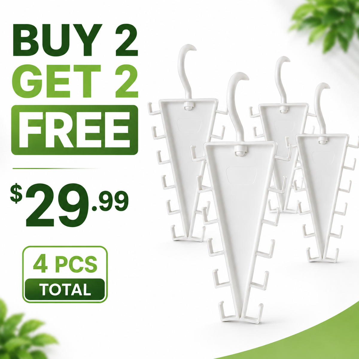 🎁 BUY 1 GET 1 FREE! 👔 12-Hook Rotating V-Hanger ✨