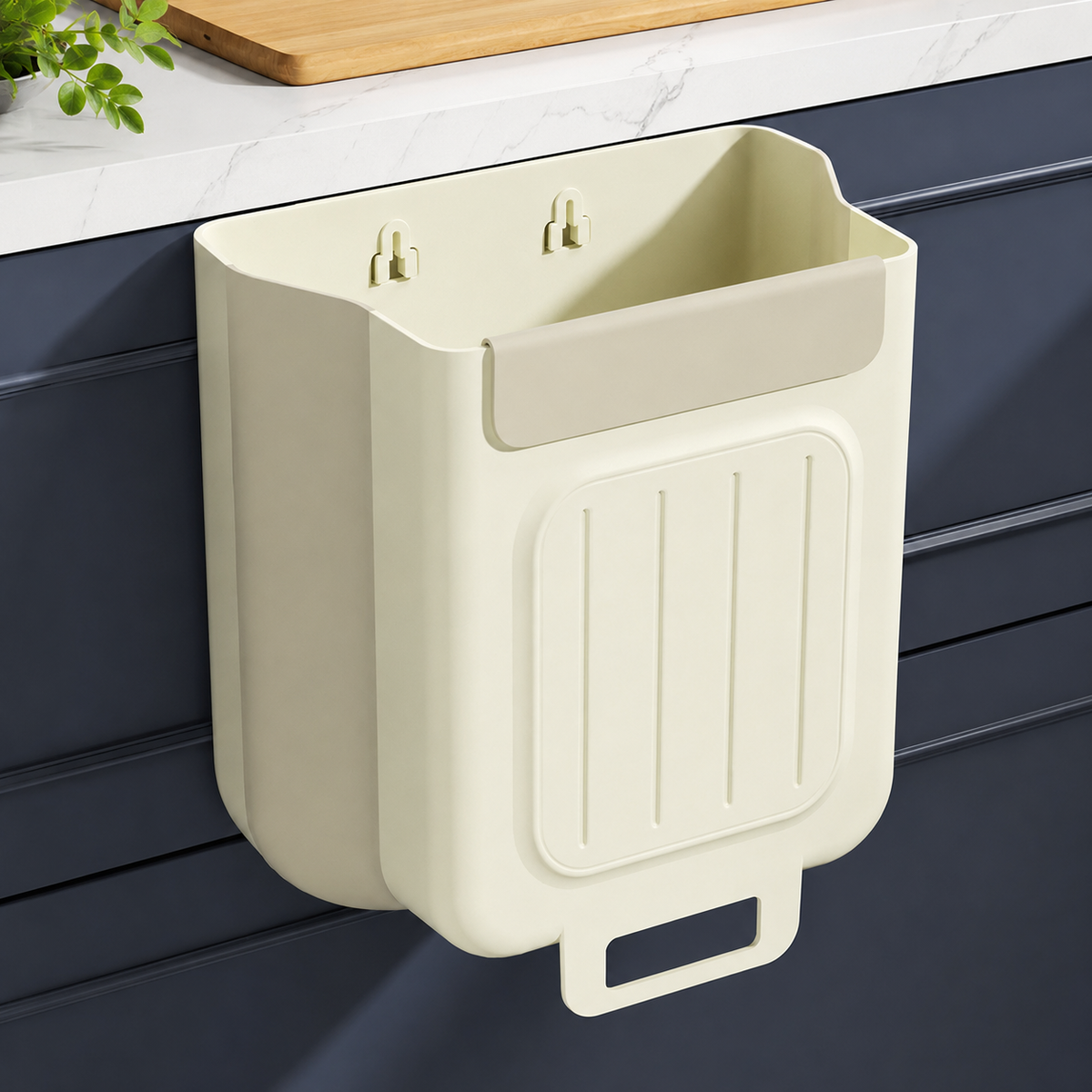 🗑️ Collapsible Hanging Kitchen Trash Can for Cabinet Doors (11L) ♻️