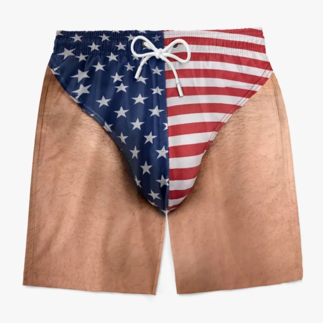 🏖️ Mens Quick Dry Printed Swim Shorts Trunks with Mesh Lining and Drawstring 🌊