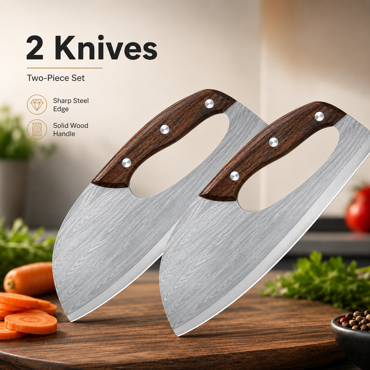 🔪 Heavy-Duty Cleaver Knife for Everyday Prep🔥