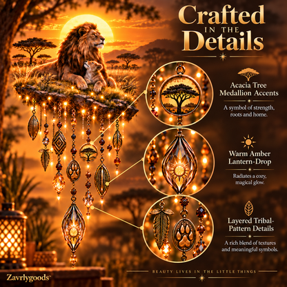 🔥Today 59% OFF🔥Majestic Savannah Family Glow™ – Lion & Cub Illuminated Wall Decor