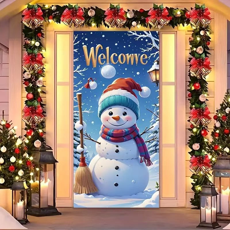 🎄 Magical Christmas Front Door Cover Decoration | Instant Festive Holiday Entrance Banner 🎅