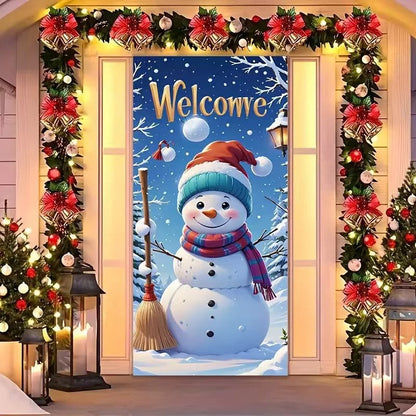 🎄 Magical Christmas Front Door Cover Decoration | Instant Festive Holiday Entrance Banner 🎅
